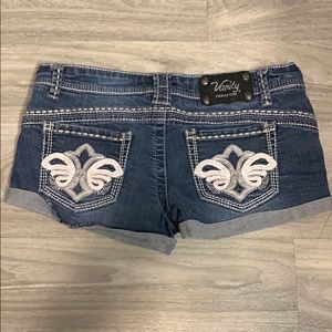 Vanity Low-Rise Jean Shorts